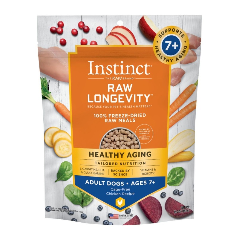 Nature's Variety Instinct Longevity 7+ Chicken Freeze Dried Raw Dog Food 16oz