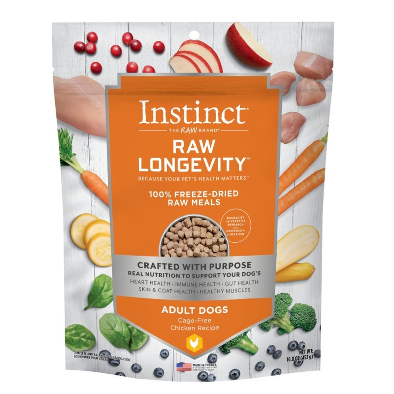 Nature's Variety Instinct Longevity Chicken Freeze Dried Raw Dog Food 16oz