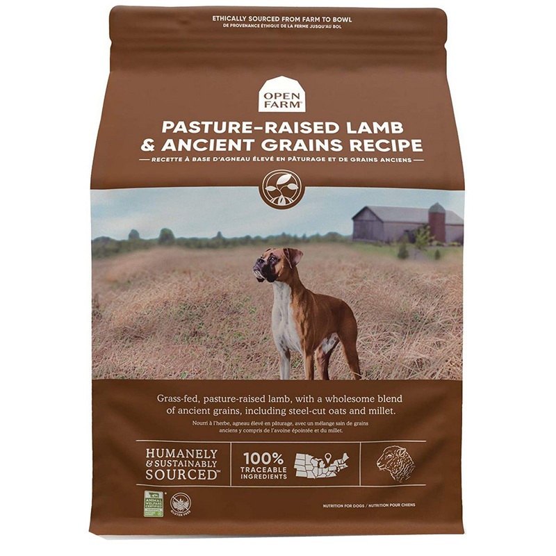 Open Farm Ancient Grains Dry Dog Food - Pasture-Raised Lamb & Ancient Grains - 22lb Bag