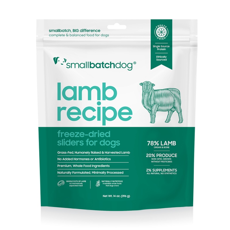 smallbatch Freeze Dried Dog Food Sliders - Lamb - 14oz Bag