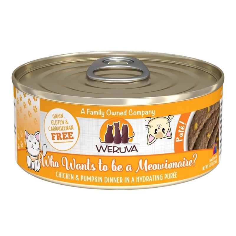Weruva Who wants to be a Meowionaire? Chicken & Pumpkin Dinner Wet Cat Food 5.5oz