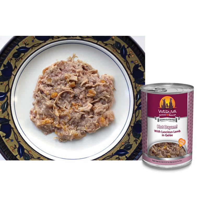Weruvw Canned Hot Dayam Wet Dog Food 14oz