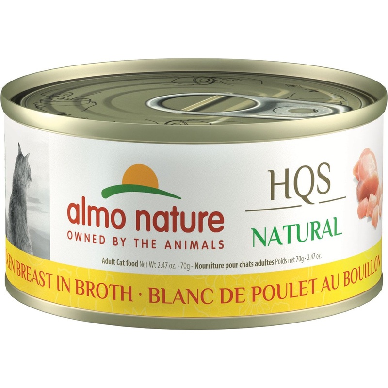 Almo Nature HQS Natural Wet Cat Food - Chicken Breast in Broth - 2.47oz Can