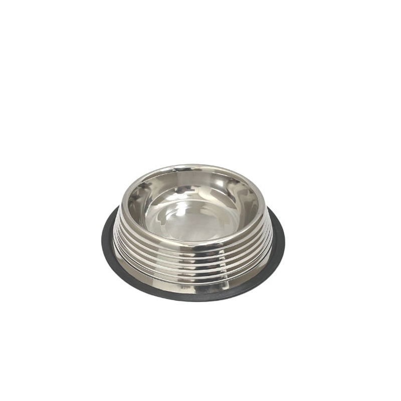MyBestFriend Stainless Steel Ribbed Dog Bowl