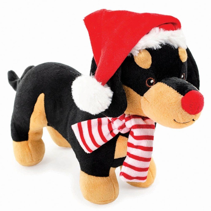 Prestige Snuggle Pals Christmas Dachshund w/ Hat