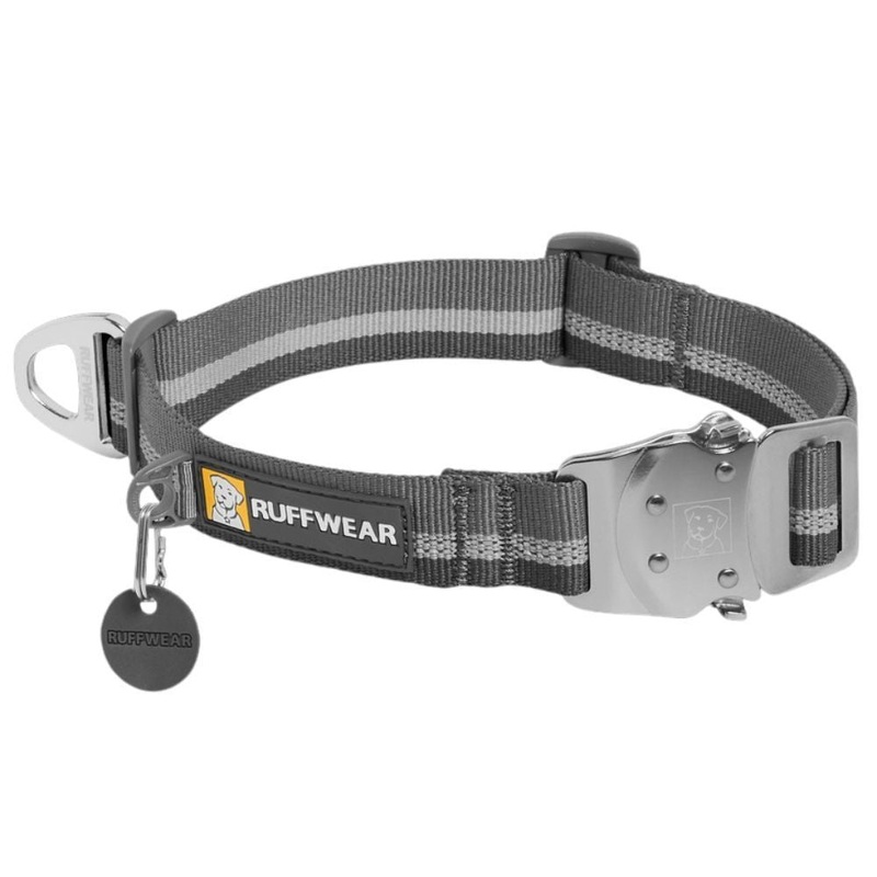 RuffWear Top Rope Dog Collar 11-14" Granite Gray