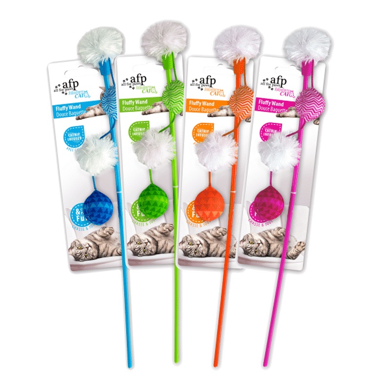 All For Paws Fluffy Wand Teaser Toy