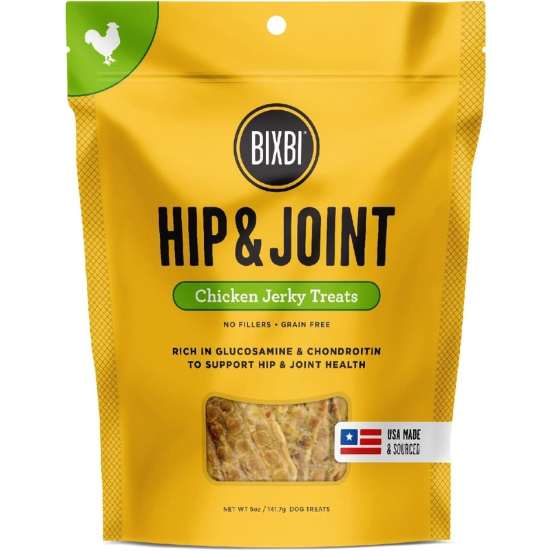 Bixbi Hip & Joint Jerky Dog Treats - Chicken  - 5oz Pouch