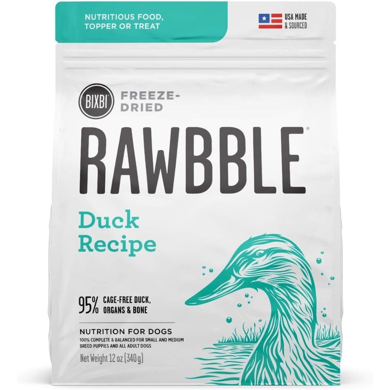 Bixbi Rawbble Freeze Dried Raw Dog Food - Duck - 12oz Bag