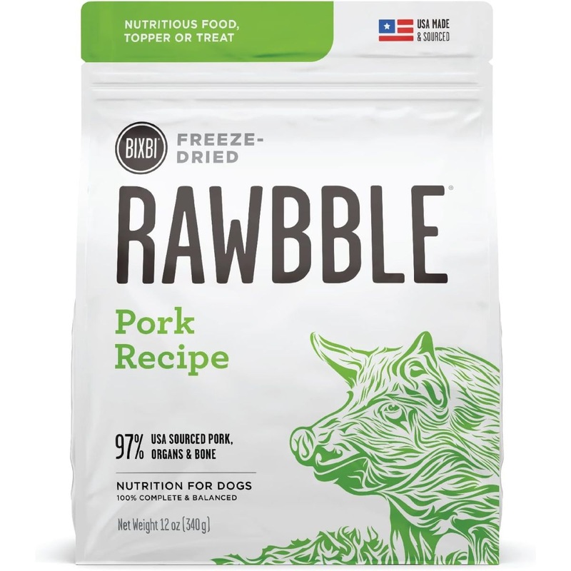 Bixbi Rawbble Freeze Dried Raw Dog Food - Pork - 12oz Bag