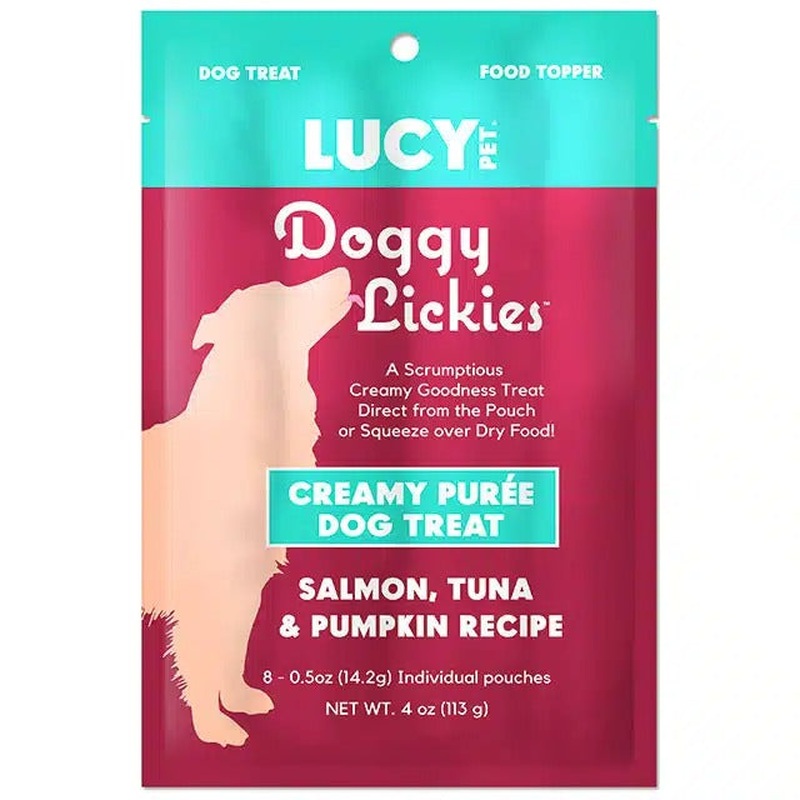 Lucy Dog Doggy Lickies Salmon Tuna & Pumpkin Dog Treats 8pk 4oz