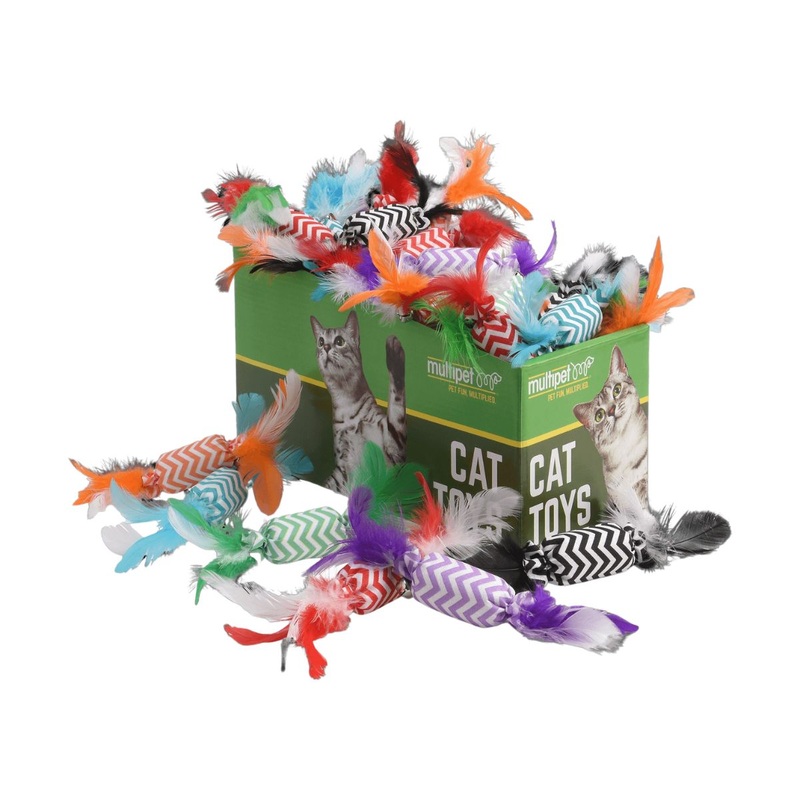 Multipet Candy Crackle with Feathers Cat Toys