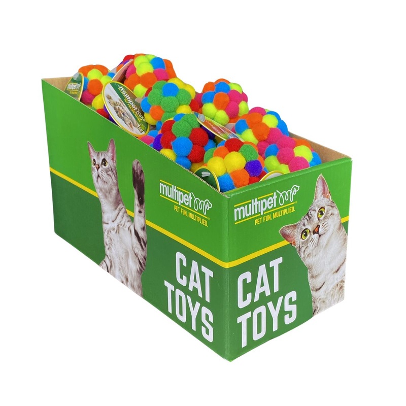 Multipet PomPom Rattle Cat Toy