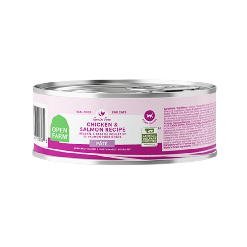 Open Farm Grain-Free Wet Cat Food -  Chicken & Salmon Pate - 5.3oz Can