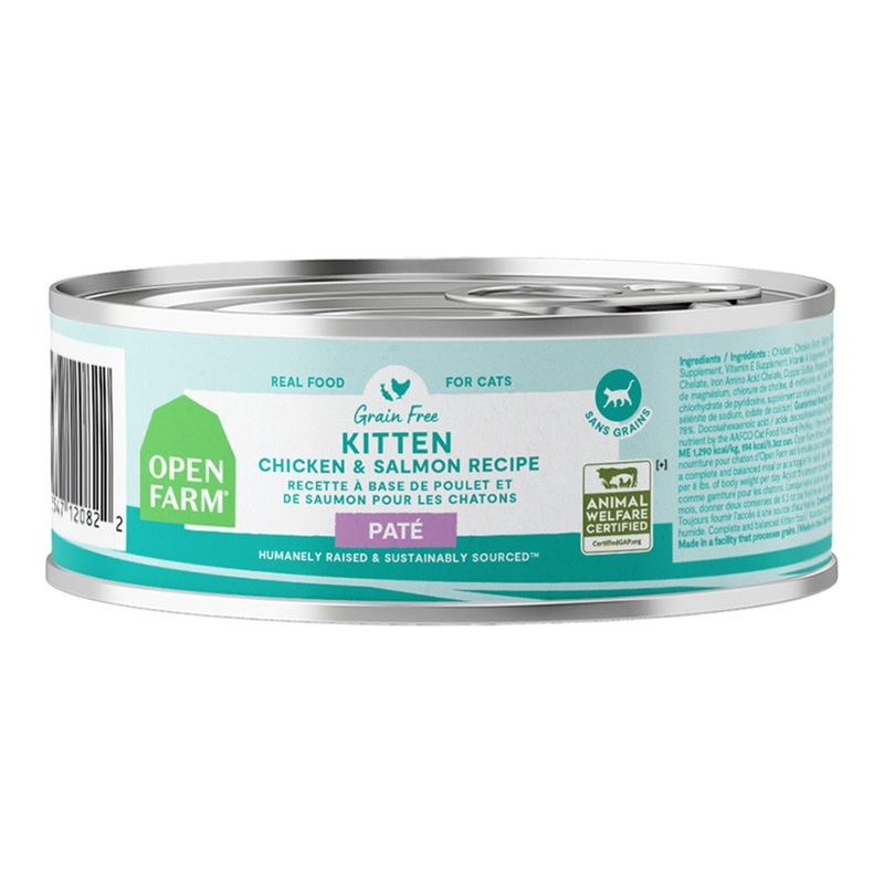 Open Farm Kitten Wet Cat Food -  Chicken & Salmon Pate - 5.3oz Can