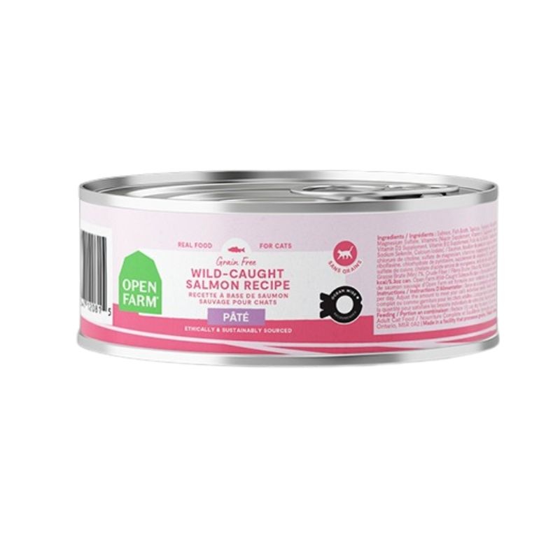 Open Farm Wet Cat Food - Wild-Caught Salmon Pate - 5.3oz Can