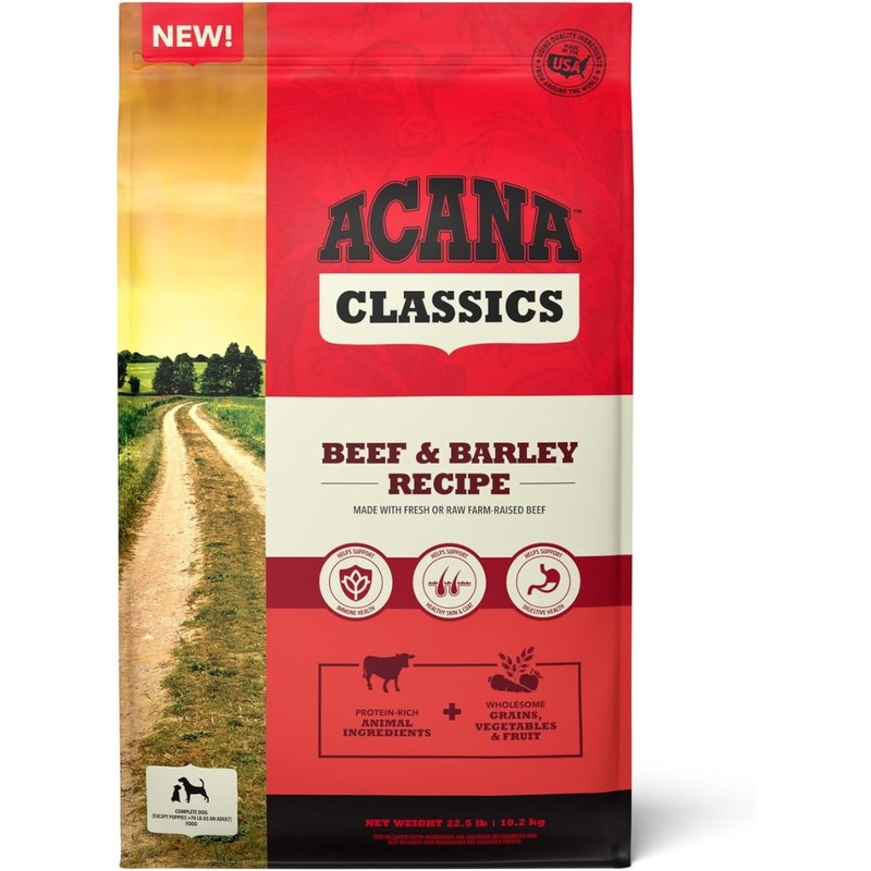 Acana Classics Dry Dog Food -  Beef & Barley - 22.5lb Bag