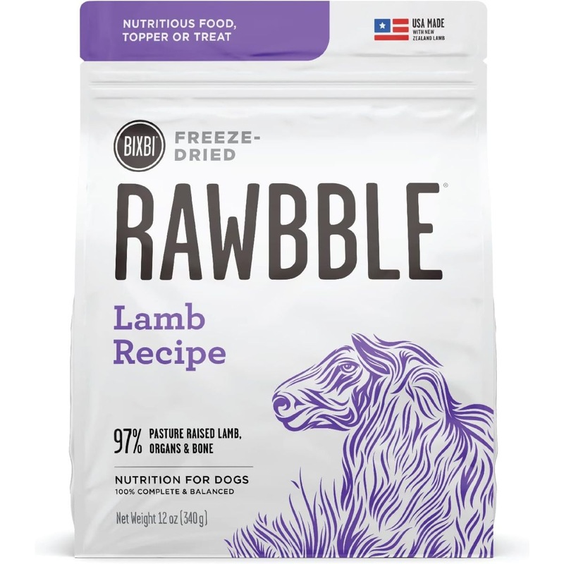 Bixbi Rawbble Freeze Dried Raw Dog Food - Lamb - 12oz Bag