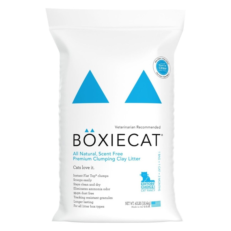 Boxiecat Unscented Natural Clumping Clay Cat Litter 40lb