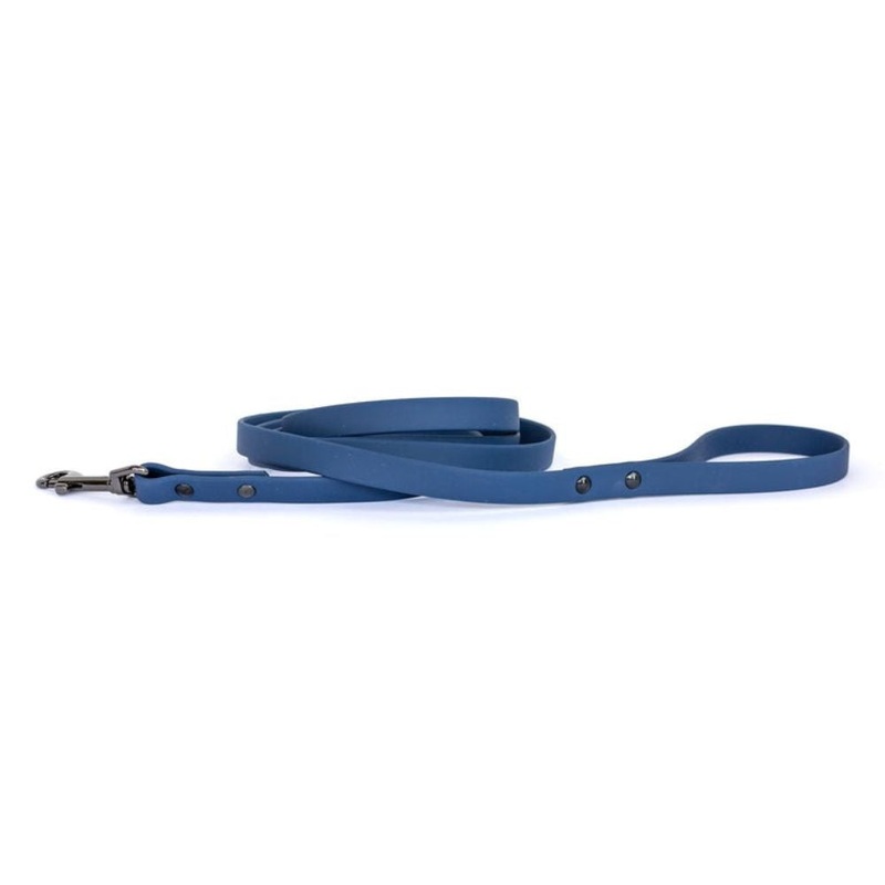 Euro Dog Waterproof Nylon Dog Leash Soft PVC Coated Navy