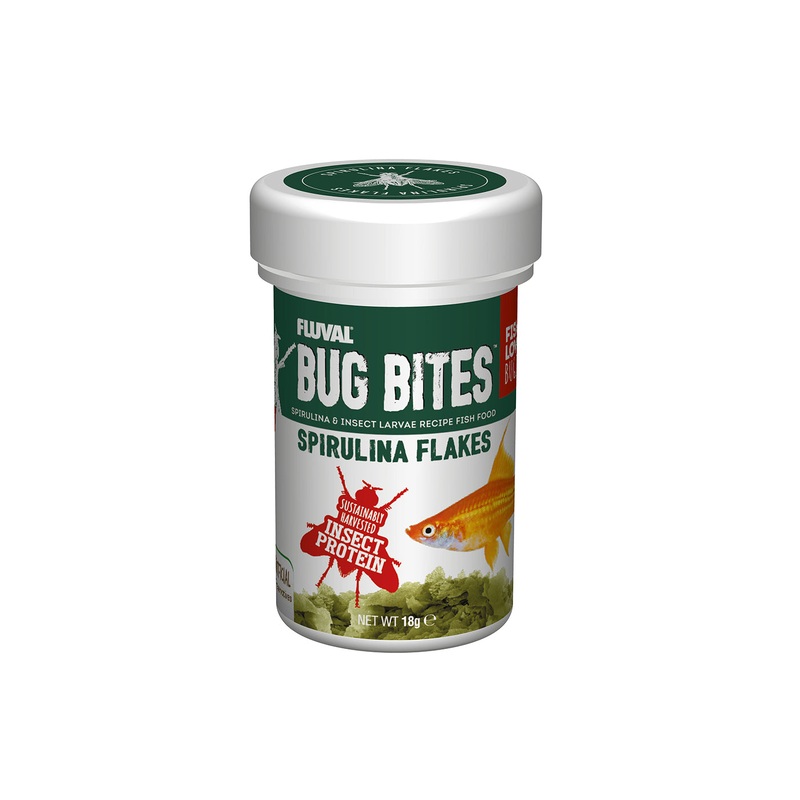 Fluval Bug Bites Spirulina Flakes