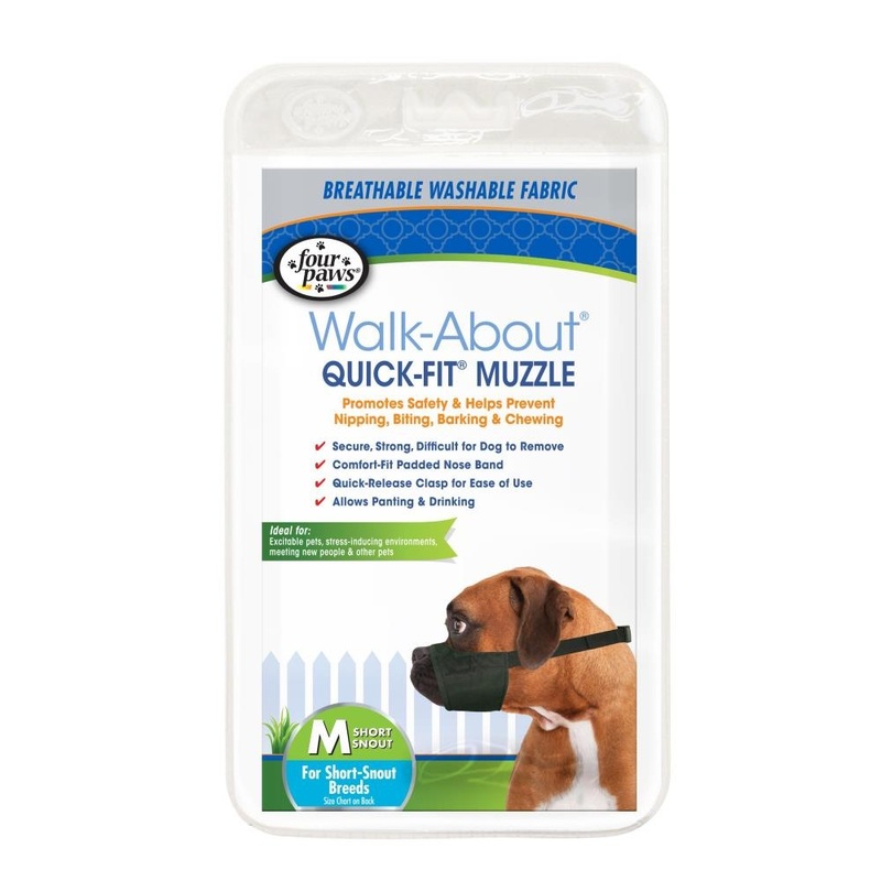 Four Paws Quick-Fit Dog Muzzle 3-Medium Short Snout