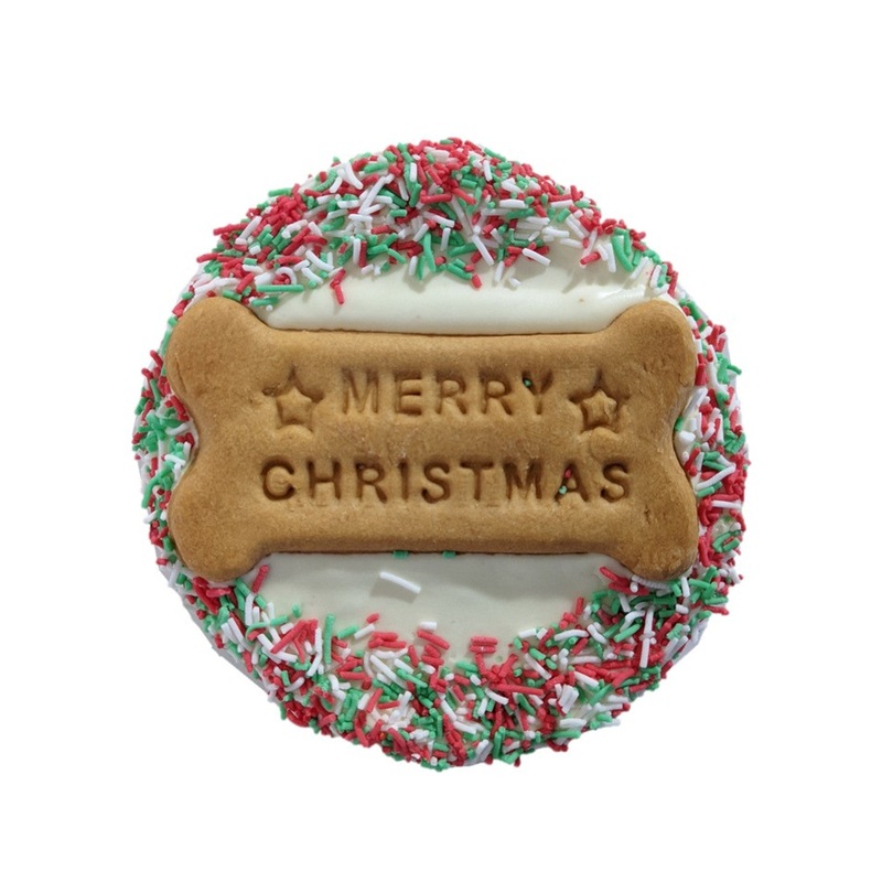 Huds and Toke Merry Christmas Frosted Doggy Cake 1pk - 12cm