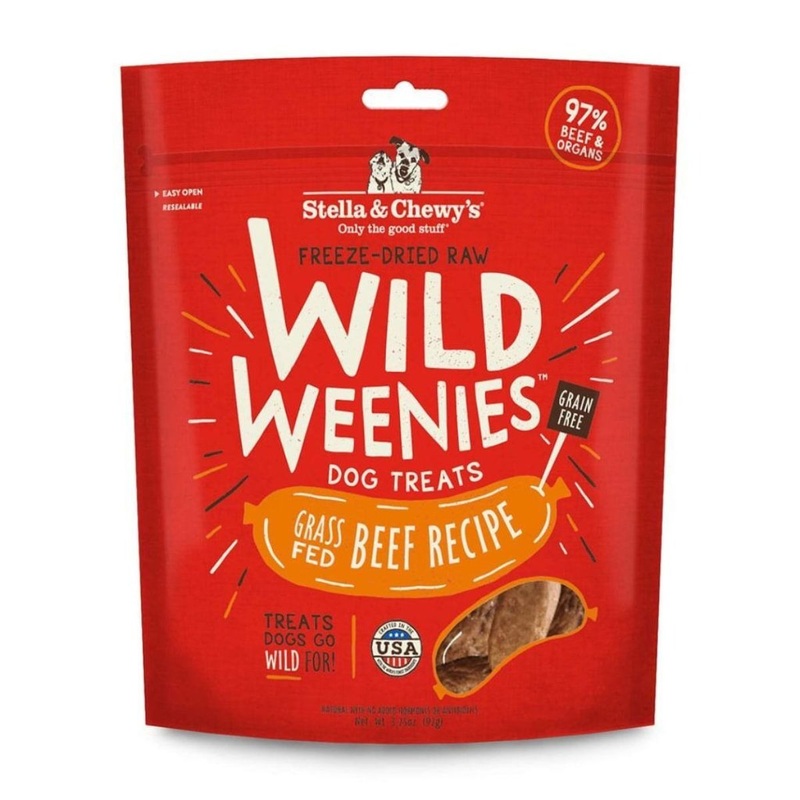 Stella & Chewys Freeze Dried Wild Weenies Grass-Fed Beef Dog Treats 11.5oz