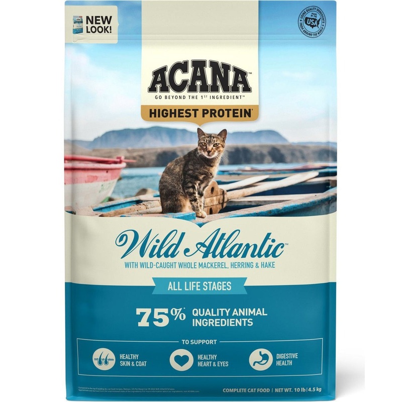 Acana Highest Protein Wild Atlantic Dry Cat Food - Mackerel, Herring, & Hake - 4lb Bag