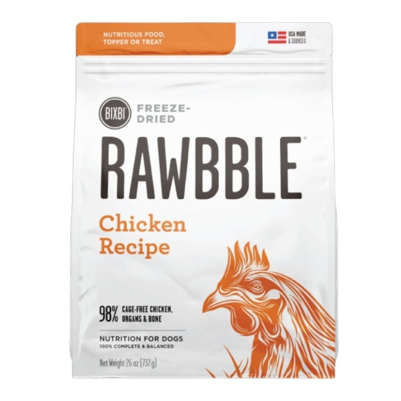 Bixbi Rawbble Freeze Dried Raw Dog Food - Chicken - 12oz Bag