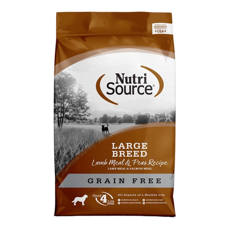 NutriSource Grain Free Large Breed Dry Dog Food - Lamb Meal & Peas - 26lb Bag