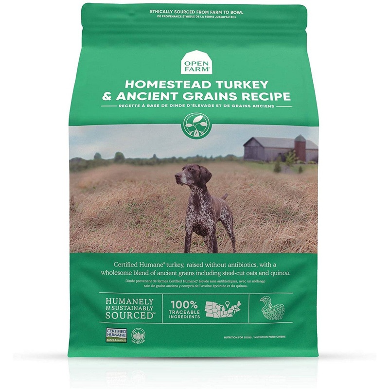 Open Farm Ancient Grains Dry Dog Food - Homestead Turkey & Ancient Grains - 11lb Bag