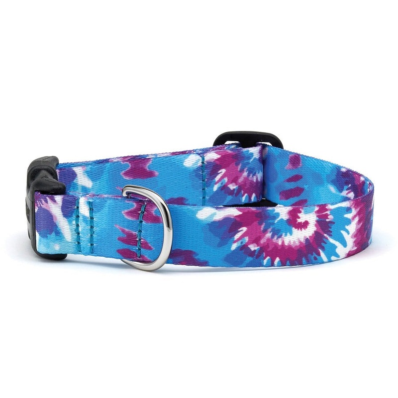 Up Country Tie Dye Printed Dog Collar Medium 12"-18"