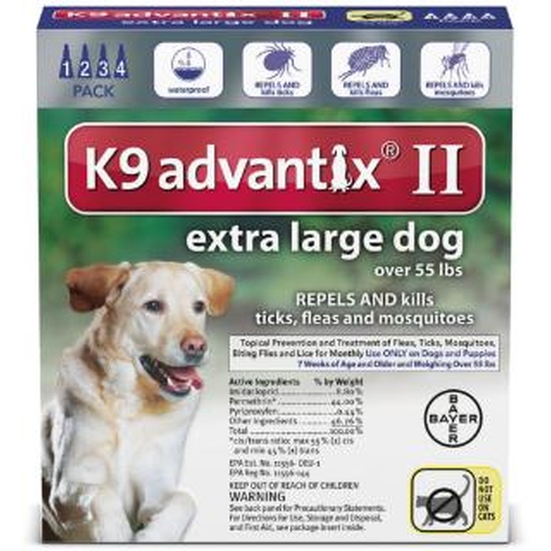 Bayer DVM Advantix II for X-Large Dogs Over 56lb, 4 Month Supply