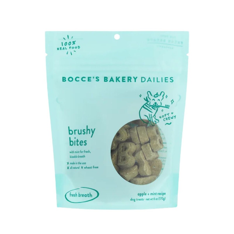 Bocce's Bakery Brushy Bites Soft & Chewy Treats for Dogs 6oz