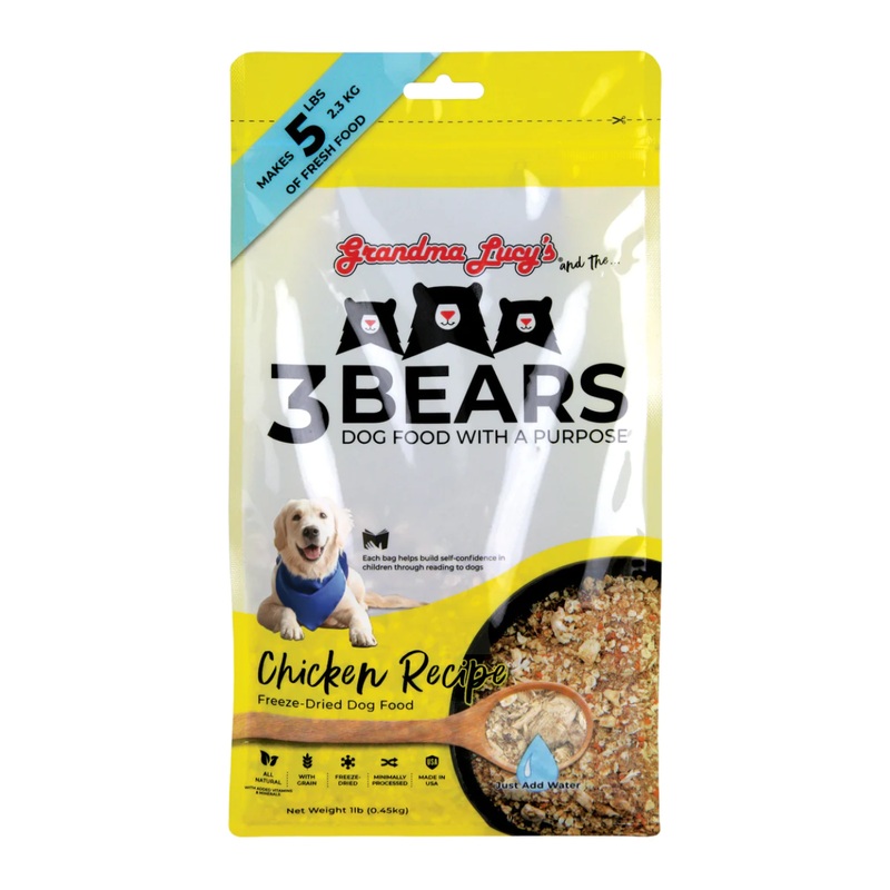 Grandma Lucy's 3 Bears Chicken Dog Food 8 Lb