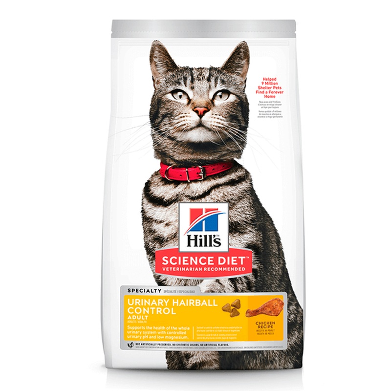 Hills Science Diet Cat Adult Urinary Hairball Control Dry Cat Food