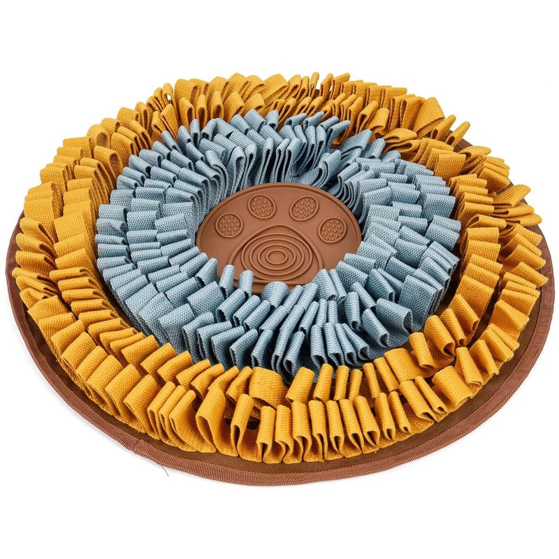 Injoya Cookie Blue & Orange Snuffle Mat Pet Supplies 1.57''