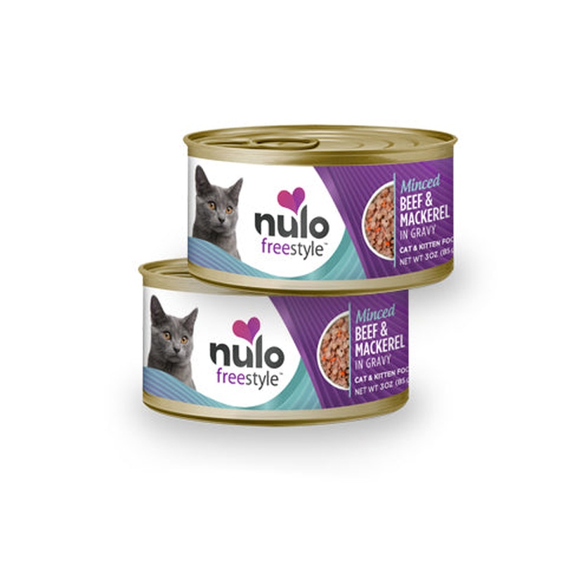 Nulo FreeStyle Minced Wet Cat Food - Beef & Mackerel - 3oz Can