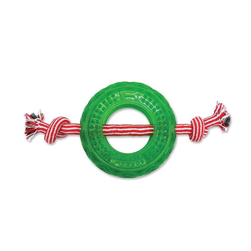 Scream Xtreme CHRISTMAS TREAT TYRE GREEN WITH ROPE