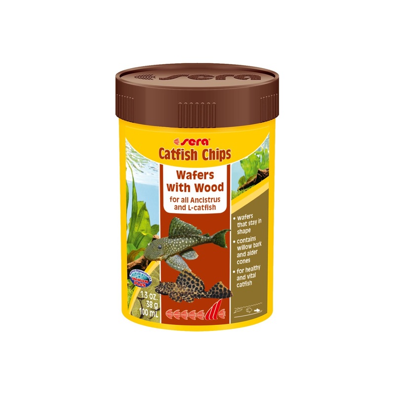 Sera Catfish Chips Wafers with Wood