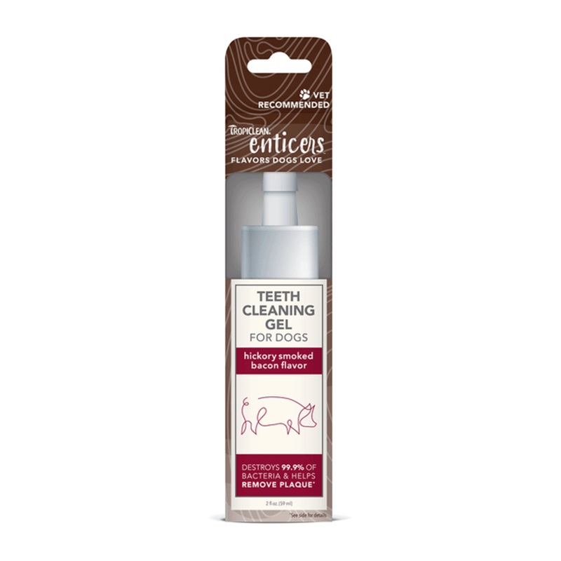 Tropiclean Enticers Teeth Cleaning Gel Hickory Smoked Bacon