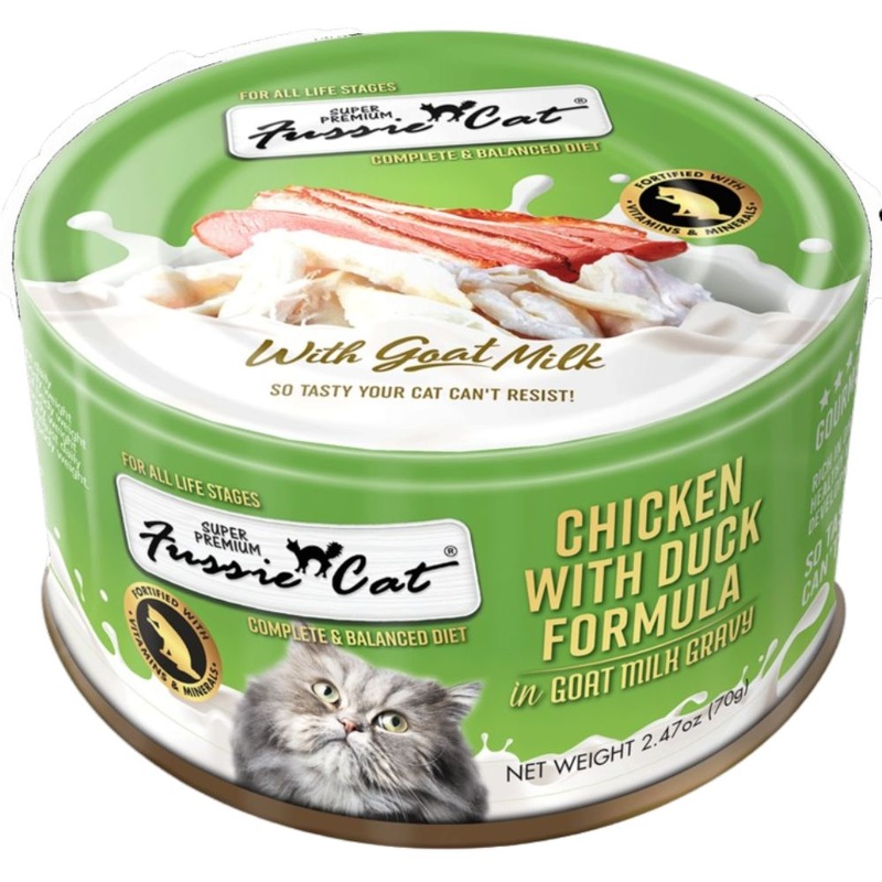 Fussie Super Premium With Goat Milk Gravy Wet Cat Food - Chicken & Duck - 2.47oz Can