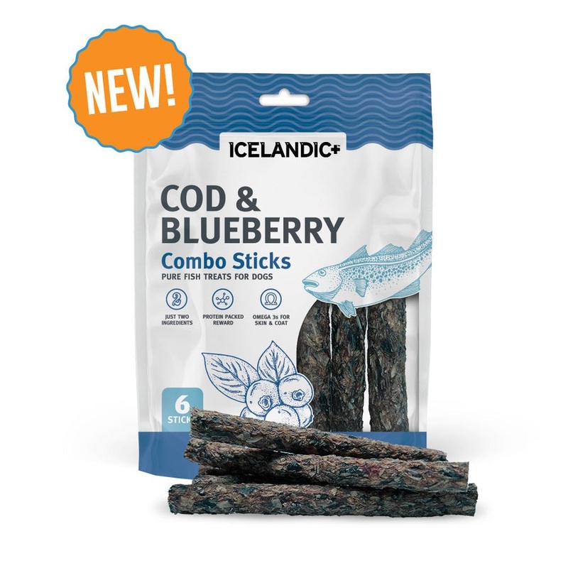 Icelandic+ Cod & Blueberry Combo Sticks Dog Treats 2oz