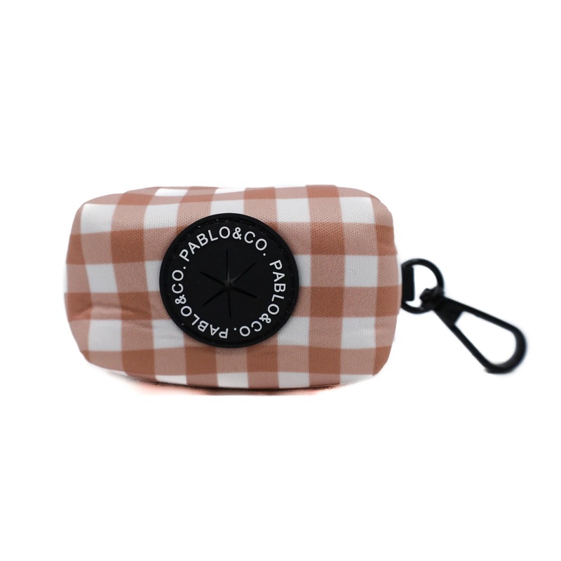 Pablo & Co Poop Bag Holder Chocolate Gingham