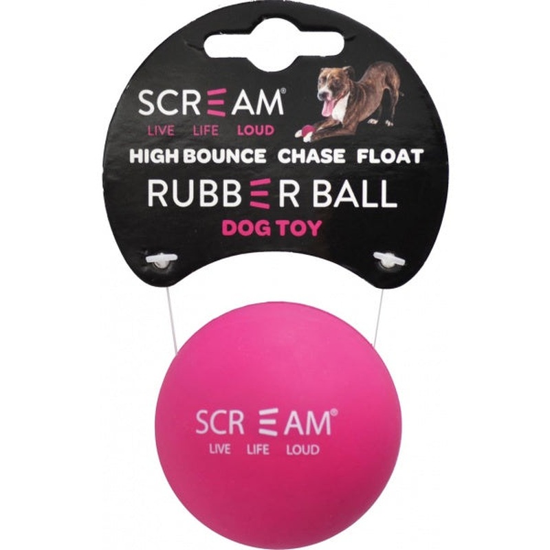 Scream Rubber Ball Dog Toy