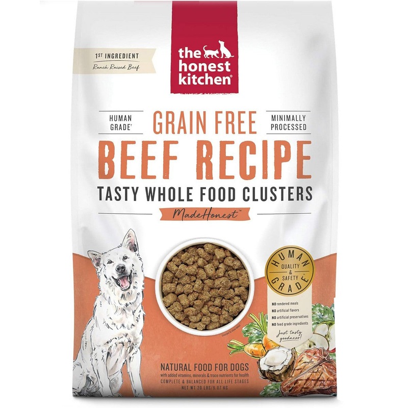 The Honest Kitchen Grain Free Beef Whole Food Clusters - Dry Dog Food - 20lb Bag