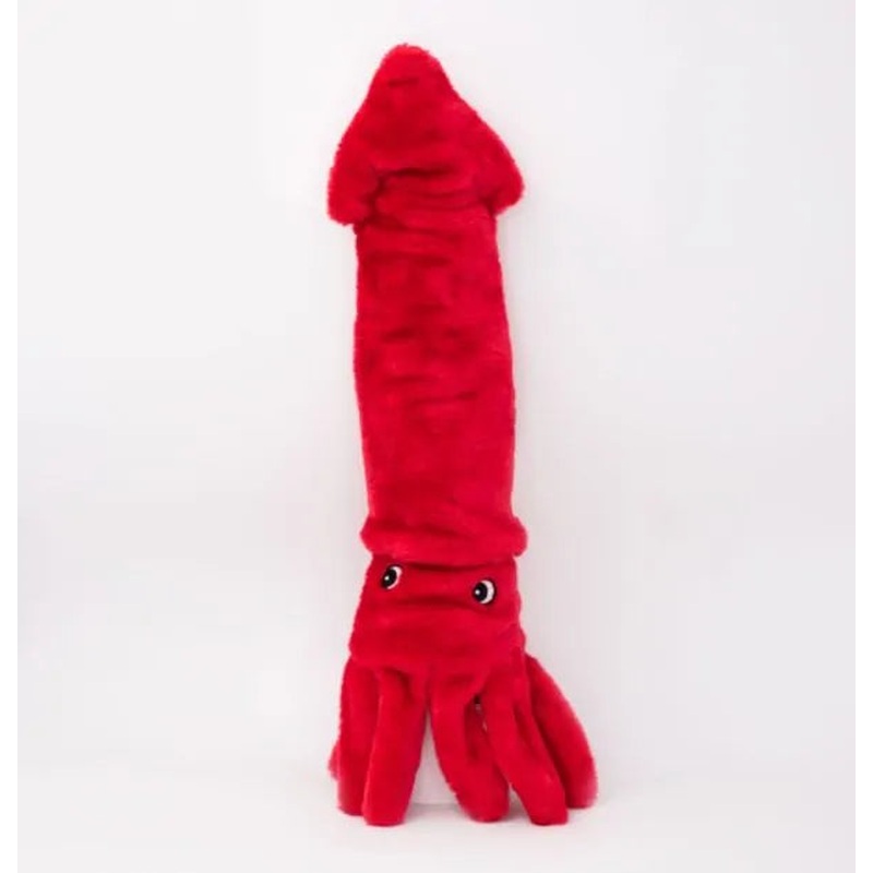 Zippy Paws Plush Squeaky Jigglerz Dog Toys - Squid