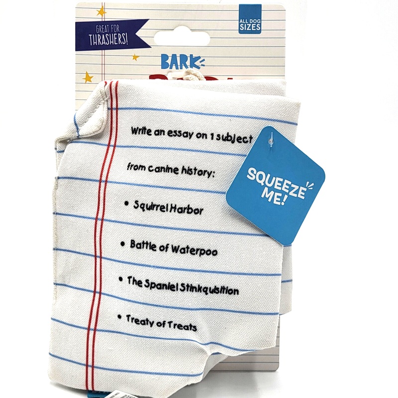 Bark Box, Hungry Hungry Homework, Squeaky Crinkle, 2in1 Dog Toy