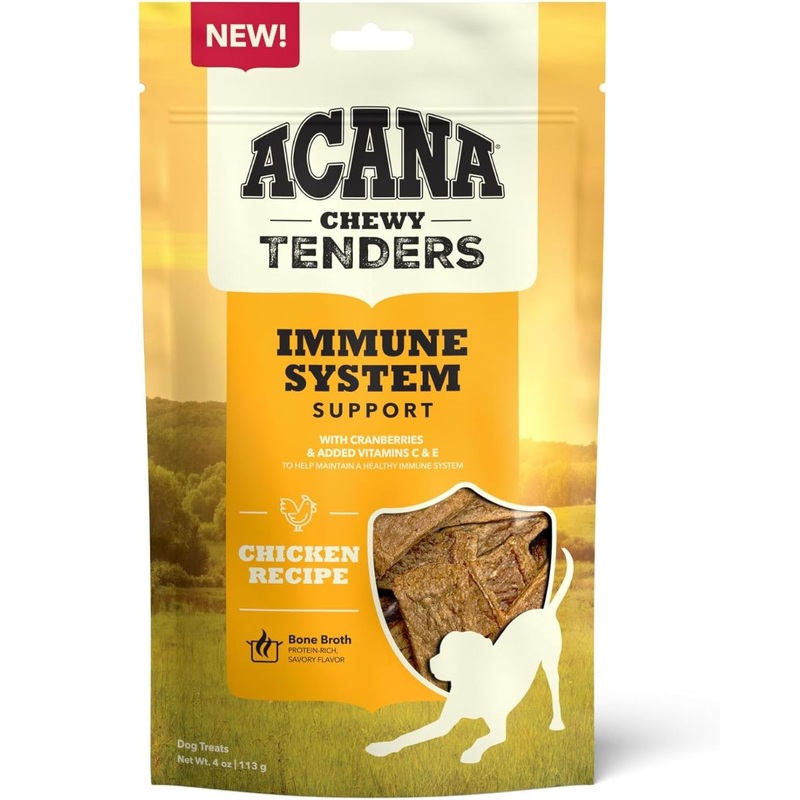 Acana Chewy Tenders Chicken Immune System Support Dog Treats 4oz